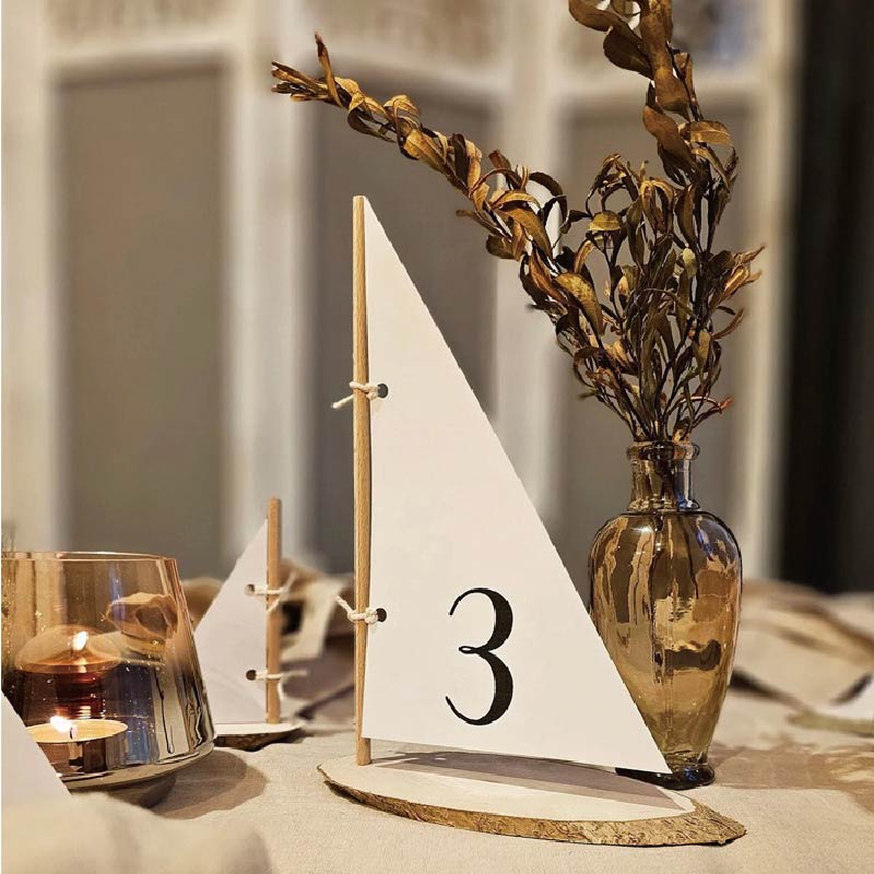 Wooden Sailboat Seat – Wedding Table Decoration